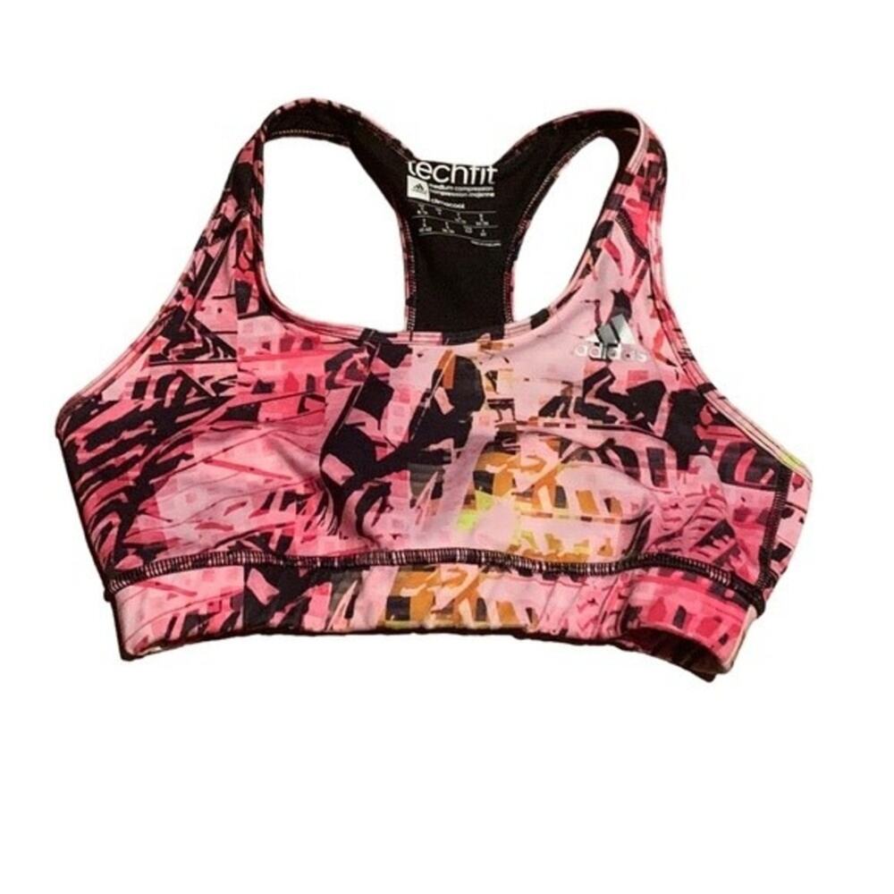 Adidas Tech Fit Climacool Racerback Sports Bra‎ Pink Size Small